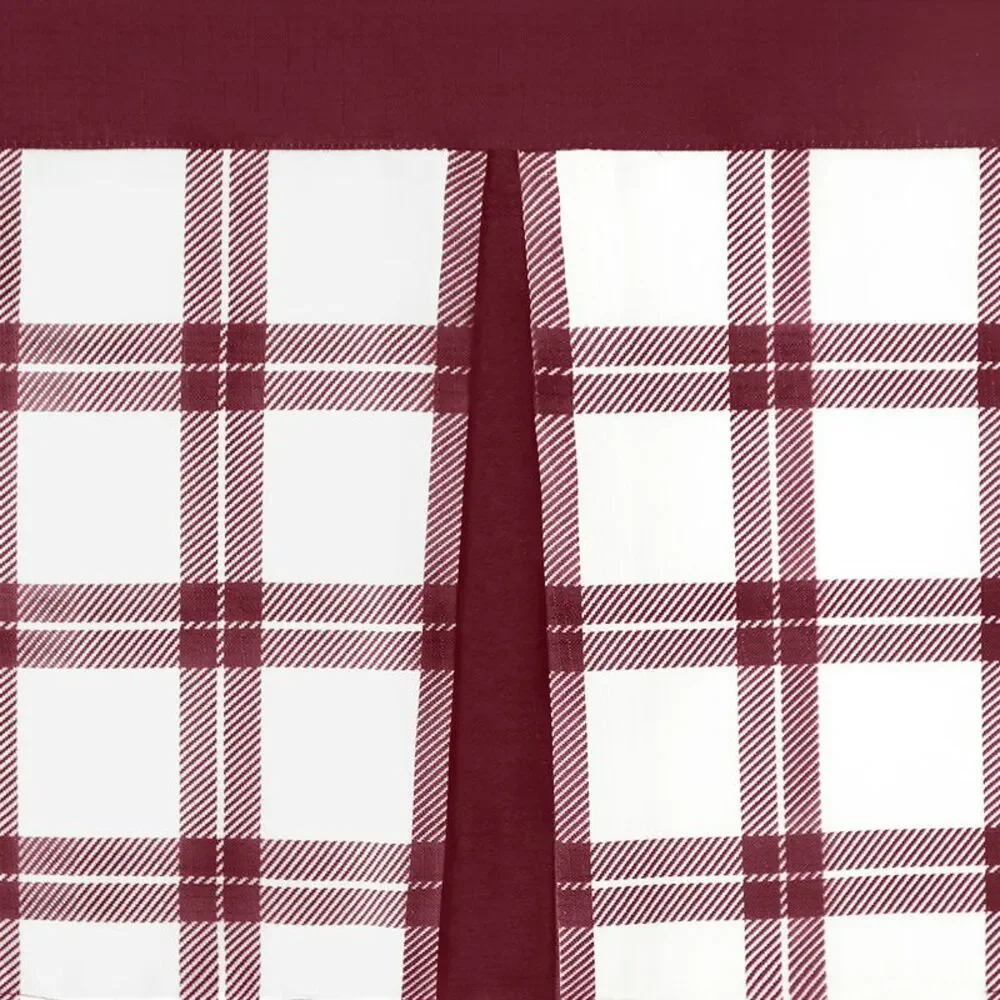 PowerSellerUSA Semi-Sheer Two-Tone Modern Kitchen Curtain with Classic Plaid
